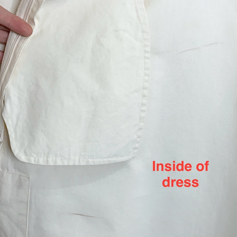 Bondi Born Estel Midi Dress (Sz M) Organic Cotton & Silk Kimono Sleeve Coconut - Picture 14 of 16